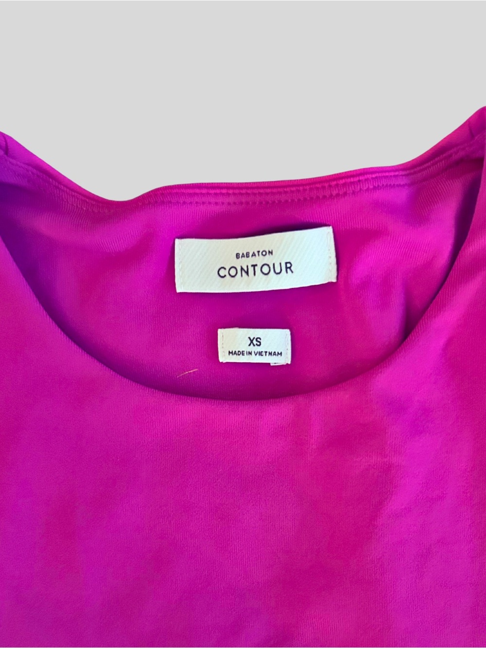 Aritzia Babaton Contour Scoop Neck Top - Bright Magenta